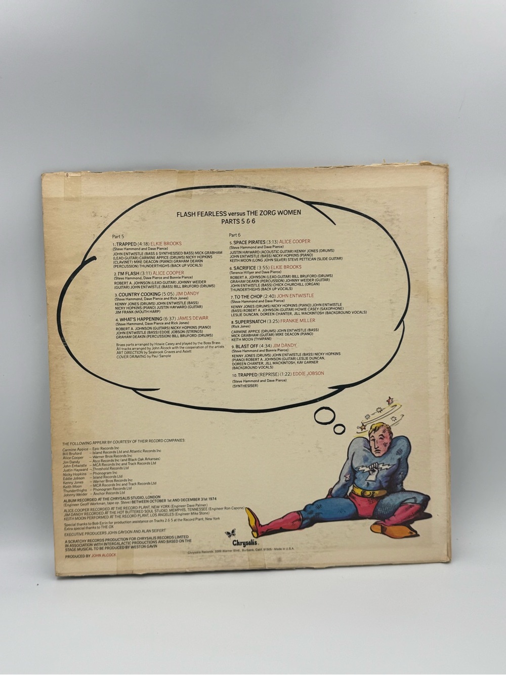 1975 Flash Fearless Zorg Women Promo LP Alice Cooper Chrysalis CHR 1072 - Picture 2 of 15